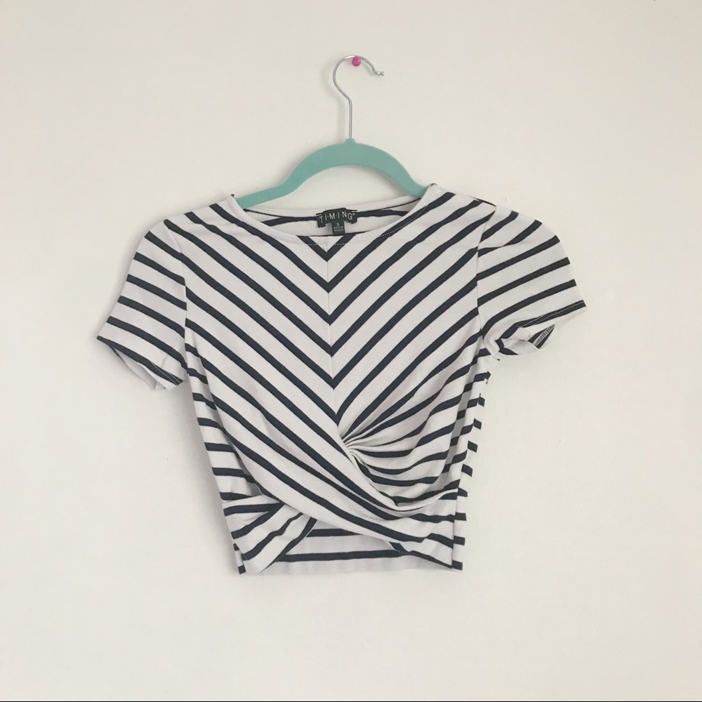 striped crop top